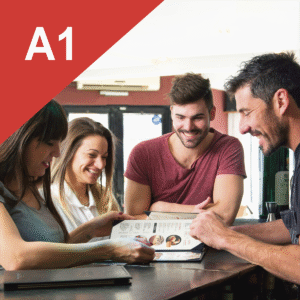 Alumnos disfrutando clase de italiano nivel A1 en Italianamente, academia en Madrid con profesores nativos